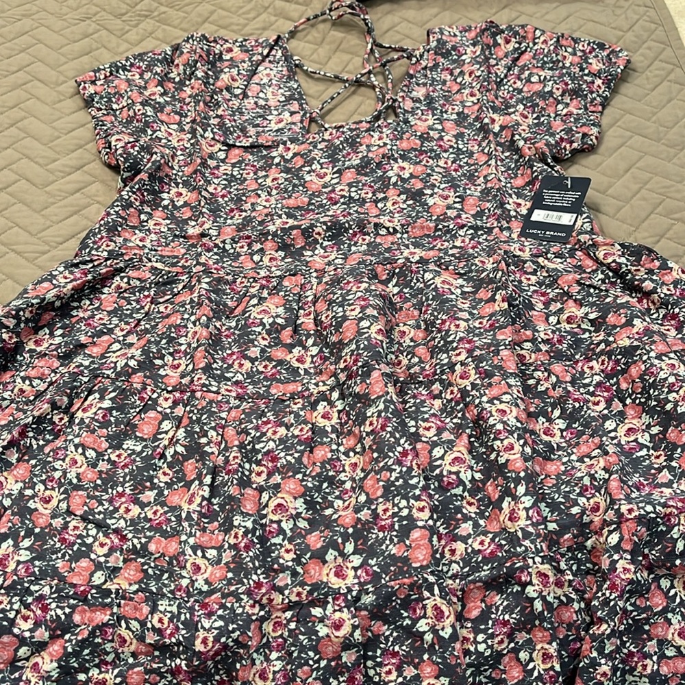 Lucky Brand Short Sleeve Babydoll Dress / NWT/Small - Picture 7 of 14